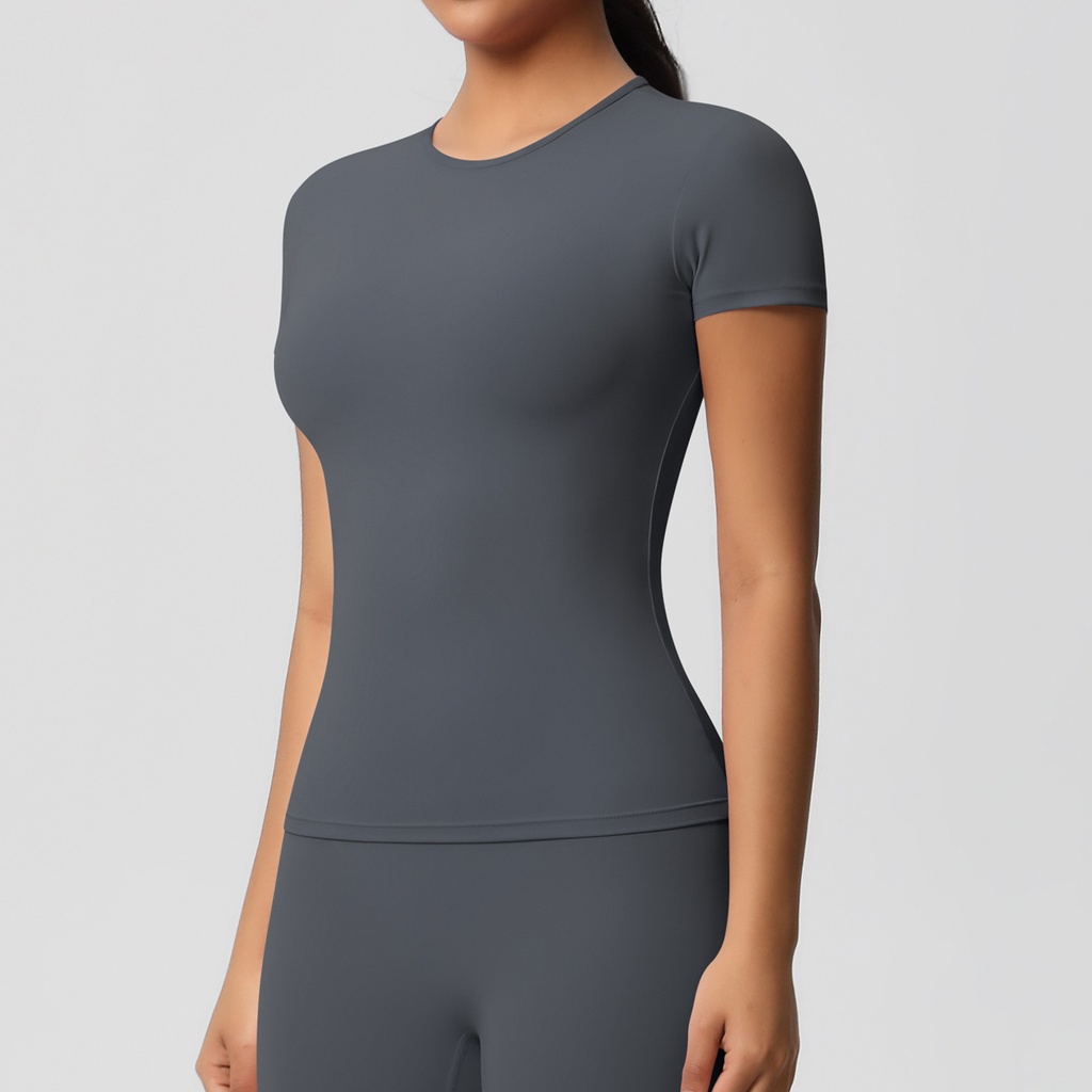 [NS7103] FIT T-SHIRT (DARK GREY, M)