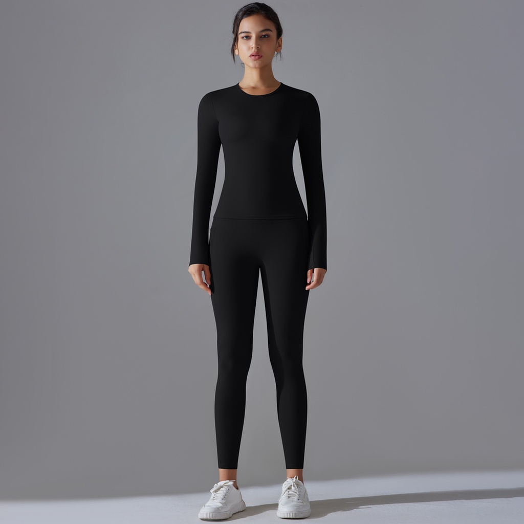 [NS6662] L SLEEVE T-SHIRT (BLACK, M)