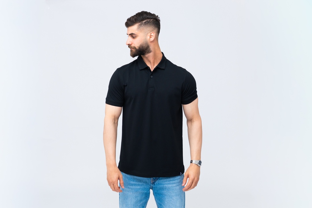 [SCS011] RM BASIC POLO (BLACK, XL)