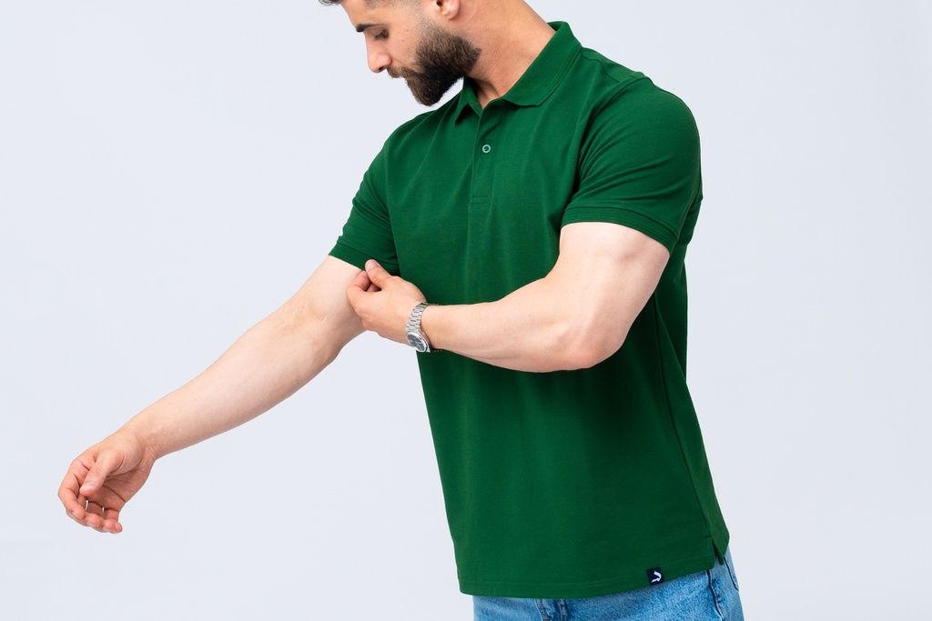 [SCS011] بولو أساسي RM (أخضر متوسط, XL)