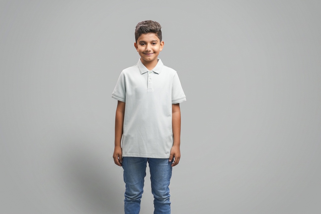 [SCS012] RM KIDS  POLO (GRAY, 12Y)