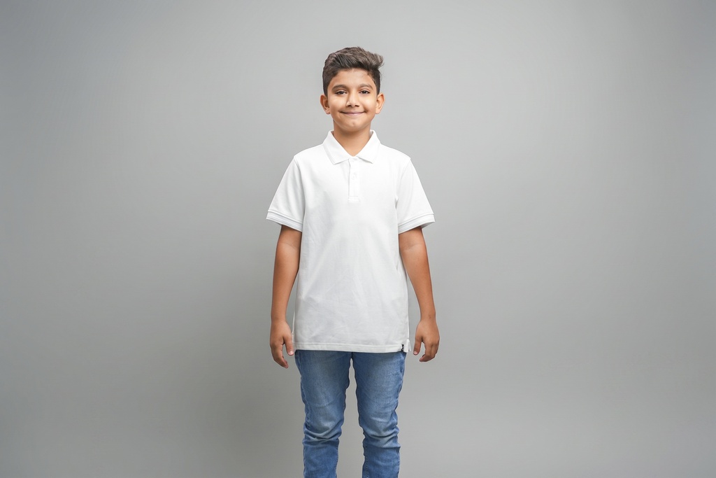 [SCS012] RM KIDS  POLO (WHITE, 12Y)