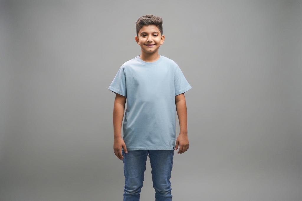[SCS022] تيشيرت أطفال RM (رمادي مزرق, 12Y)