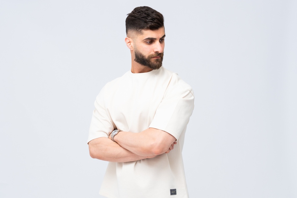 [DNT05] تيشيرت أوفرسايز (بيج, XL)