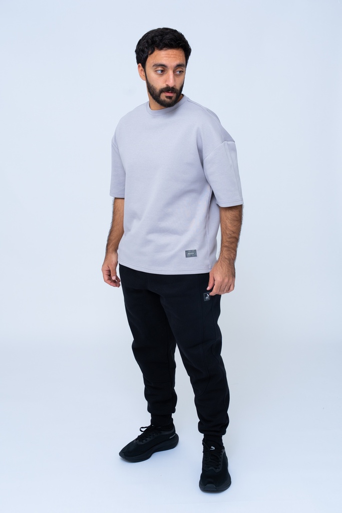[DNT05] تيشيرت أوفرسايز (رمادي, XL)