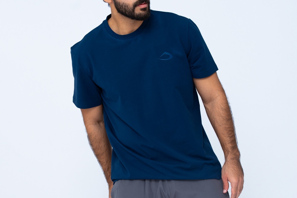 [DEPORTE SOFT T-SHIRT] DEPORTE SOFT T-SHIRT (BLUE , S)