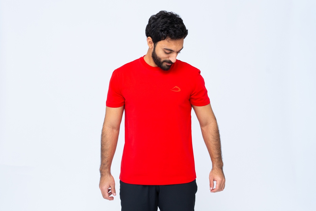 [DEPORTE SOFT T-SHIRT] DEPORTE SOFT T-SHIRT (RED , S)