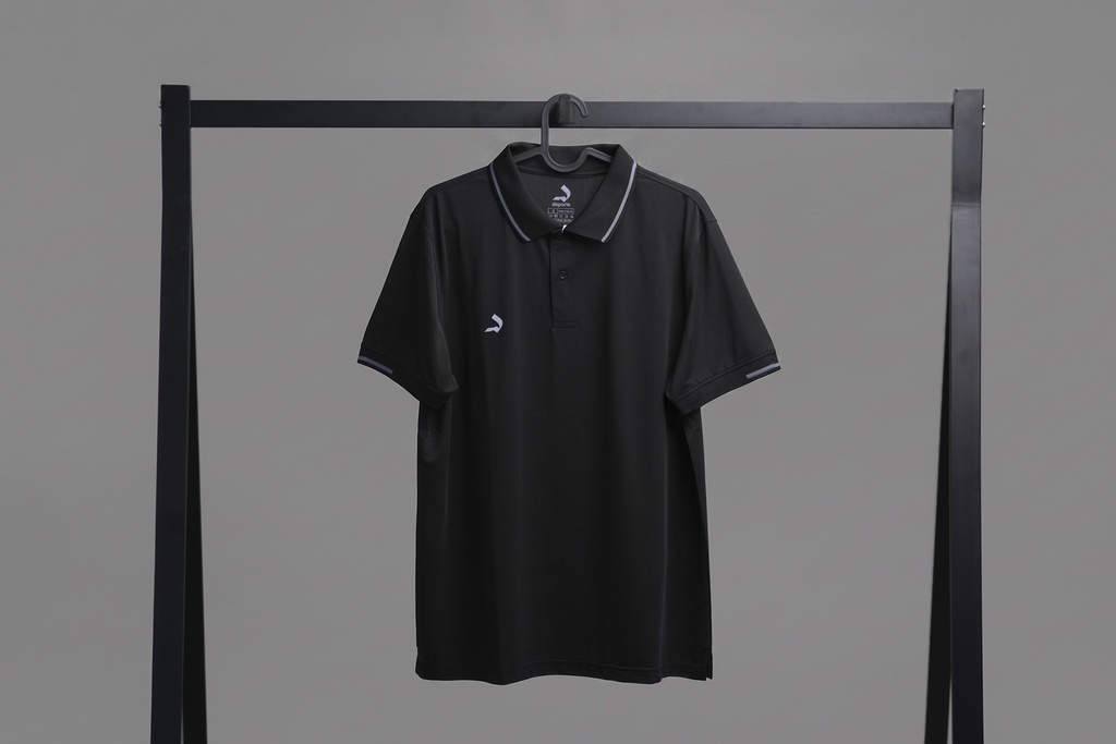 [DEPORTE SPORT POLO] قميص بولو Deporte الرياضي (S, أسود)