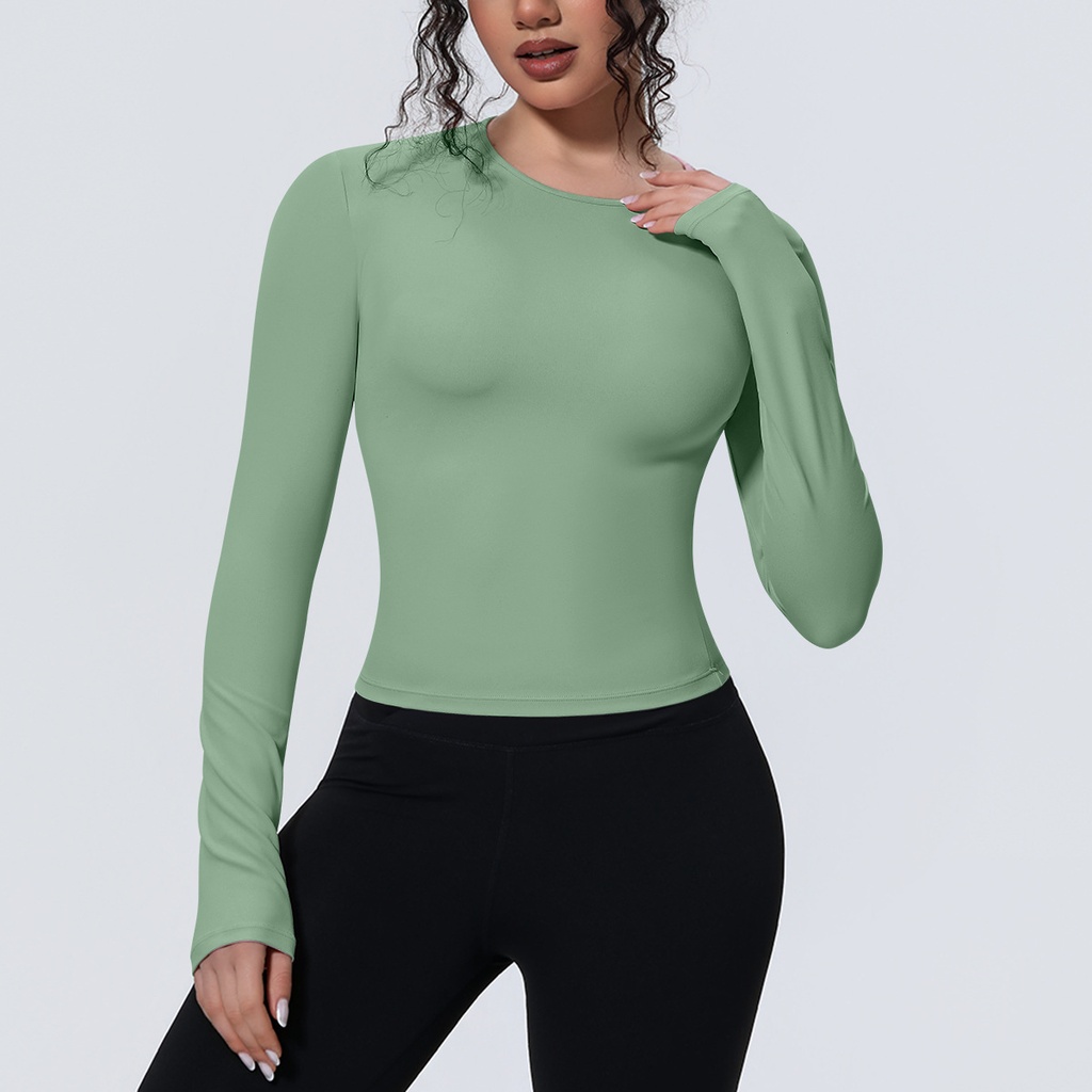 [NS7132 TIGHT LONG SLEEVE] NS7132 TIGHT LONG SLEEVE (GREEN , S)