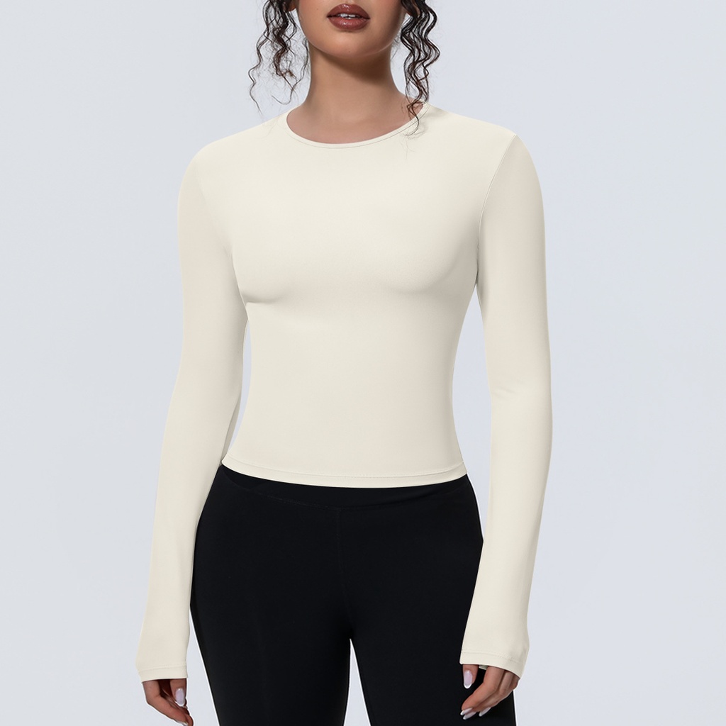 [NS7132 TIGHT LONG SLEEVE] NS7132 TIGHT LONG SLEEVE (IVORY , S)